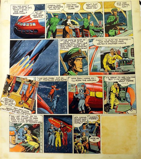 Dan Dare original artwork by Frank Hampson and Howard Johns. Dan Dare - Pilot of the Future,